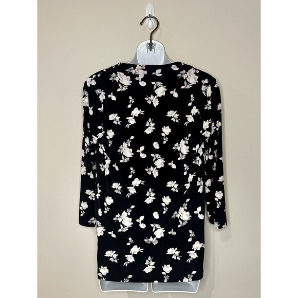 41 Hawthorn Black & White Floral V-Neck Shirt Size S Small NWT!!! - Picture 2 of 4